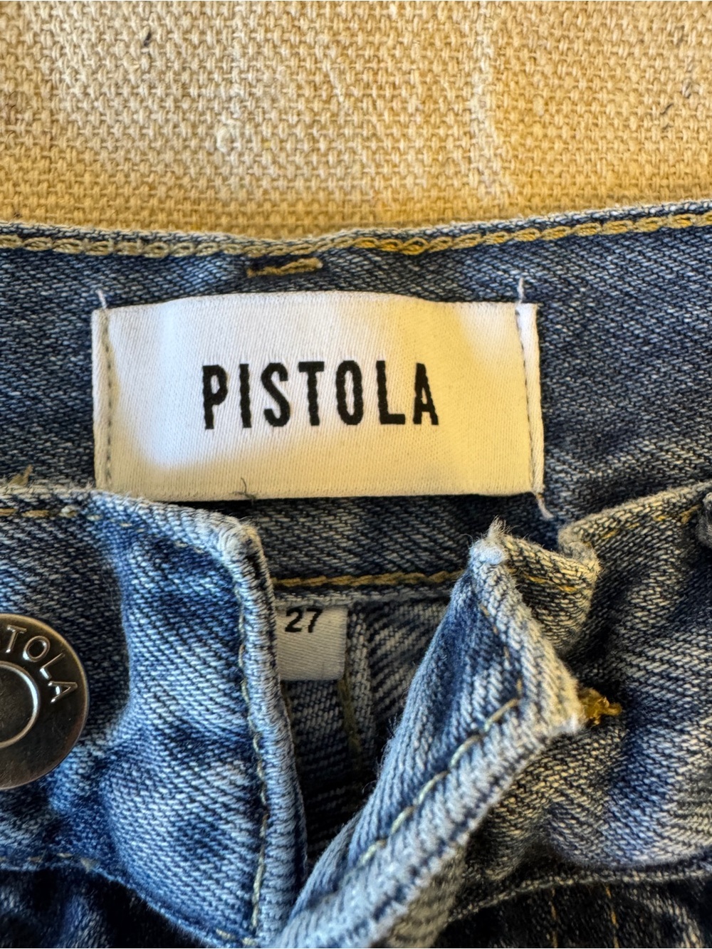 Pistola Cassie High Waist Ripped Crop Jeans Womens 27 Los Feliz Raw Hem Straight - Picture 4 of 14